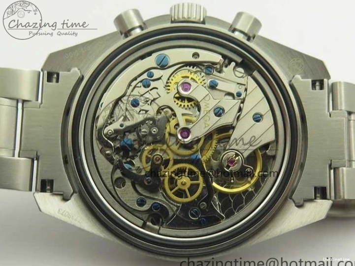 1225 ComfortFit Speedmaster SS “Speedy Tuesday” OMF Best Edition Black Dial on SS Bracelet Manual Winding Chrono Movement 7994